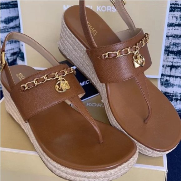 Michael Kors Elsa Wedge Tumbled Leather Luggage WMNS - Picture 9 of 16